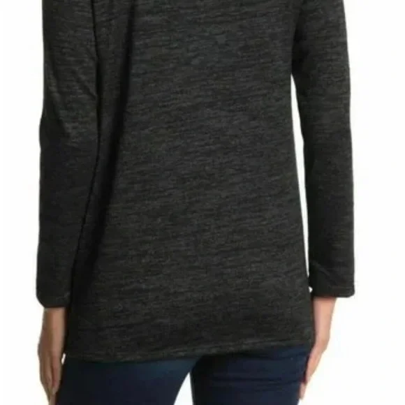 Forgotten Grace Women's Brushed Hacci Long Sleeve T-Shirt Dark Charcoal size M. - Picture 5 of 5